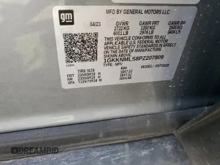 2023 GMC Acadia SLT with VIN 1GKKNMLS8PZ207809, listed as a Copart auction lot 50548905 with Not Provided miles and Salvage Title. Bid and sale history available at DreamBid. Image 13.