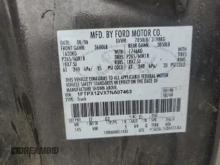 2007 Ford F-150 XL with VIN 1FTPX12VX7NA07463, listed as a Copart auction lot 58837445 with 118,981 mi miles and Salvage title. Bid and sale history available at DreamBid. Image 13.