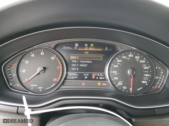 2020 Audi A4 Sedan Premium with VIN WAUGMAF43LN009282, listed as a Copart auction lot 42242395 with 58,990 mi miles and Salvage Title. Bid and sale history available at carsss.com. Image 9.