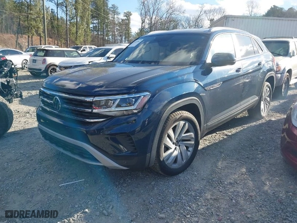 2021 Volkswagen Atlas Cross Sport 3.6L V6 SE w/Technology with VIN 1V2WE2CA4MC204010, listed as a IAAI auction lot 41252081 with 41,106 mi miles. Bid and sale history available at carsss.com. Image 2.