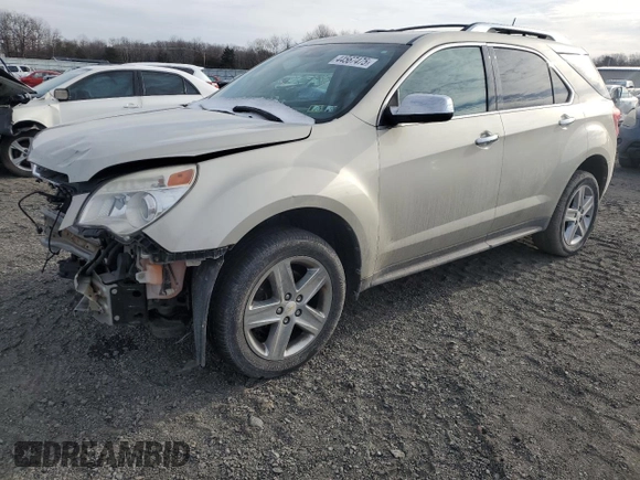 2014 Chevrolet Equinox LTZ with VIN 2GNFLHEK3E6105986, listed as a Copart auction lot 44567475 with 120,153 mi miles and Salvage Title. Bid and sale history available at carsss.com. Image 1.