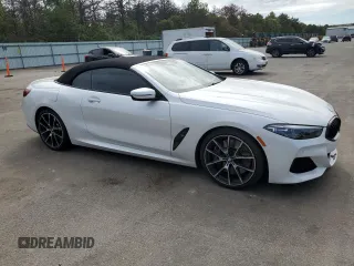 2019 BMW 8 Series M850i xDrive with VIN WBAFY4C54KBX29575, listed as a Copart auction lot 71558594 with 37,627 mi miles and Salvage Title. Bid and sale history available at carsss.com. Image 4.