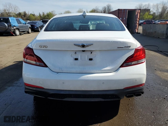 2021 Genesis G70 2.0T with VIN KMTG34LA8MU072565, listed as a Copart auction lot 54375895 with 93,275 mi miles and Salvage title. Bid and sale history available at DreamBid. Image 6.