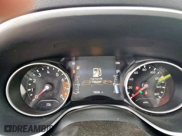 2019 Jeep Compass Latitude with VIN 3C4NJCBB0KT715532, listed as a Copart auction lot 55669805 with 78,036 mi miles and Salvage title. Bid and sale history available at DreamBid. Image 9.