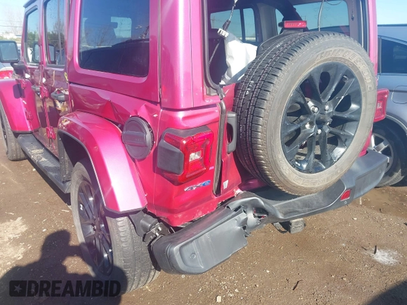 2021 Jeep Wrangler Unlimited Sahara with VIN 1C4JJXP63MW863995, listed as a IAAI auction lot 42037221 with 41,308 mi miles and . Bid and sale history available at DreamBid. Image 6.