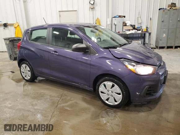 2017 Chevrolet Spark LS with VIN KL8CB6SA3HC713395, listed as a Copart auction lot 53712835 with 77,146 mi miles and Non Repairable. Bid and sale history available at carsss.com. Image 4.