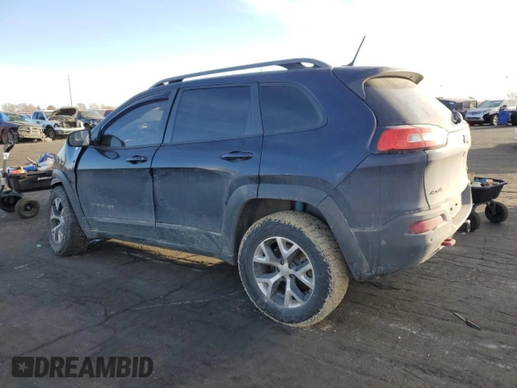 2014 Jeep Cherokee Trailhawk with VIN 1C4PJMBS3EW237636, listed as a Copart auction lot 44517845 with 105,956 mi miles and Salvage Title. Bid and sale history available at carsss.com. Image 2.