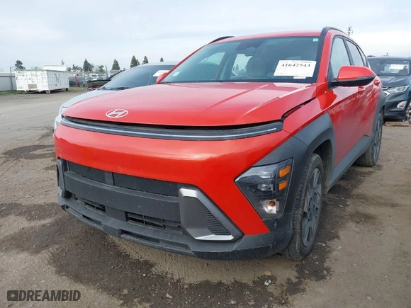 2024 Hyundai Kona SEL with VIN KM8HB3AB3RU102845, listed as a IAAI auction lot 41642543 with 43,951 mi miles. Bid and sale history available at carsss.com. Image 2.
