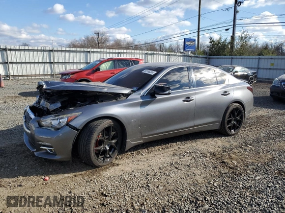 2017 Infiniti Q50 3.0t Signature Edition with VIN JN1EV7AR7HM839180, listed as a Copart auction lot 83185234 with 96,311 mi miles and Salvage Title. Bid and sale history available at carsss.com. Image 1.