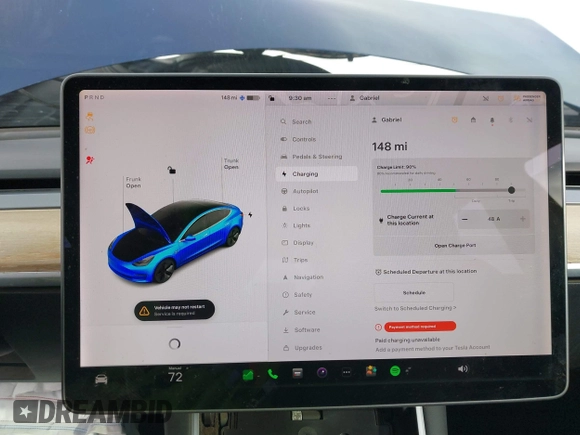 2018 Tesla Model 3 Long Range Battery z VIN 5YJ3E1EA3JF043451, wystawiony jako IAAI lot #41529214 z przebiegiem 65 375 mil mil oraz . Historia ofert i sprzedaży dostępna na DreamBid. Obrazek 18.