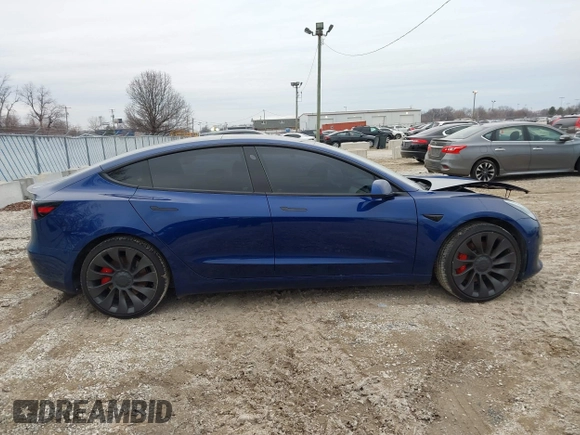 2021 Tesla Model 3 Performance with VIN 5YJ3E1EC6MF996743, listed as a IAAI auction lot 41509631 with 41,599 mi miles and . Bid and sale history available at DreamBid. Image 13.