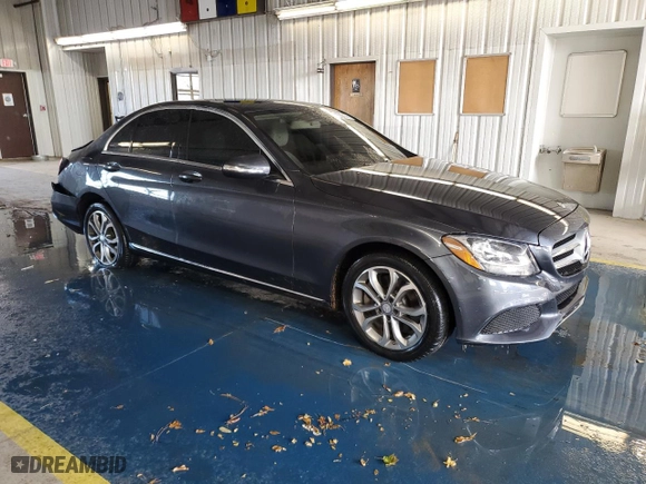 2015 Mercedes-Benz C-Class C 300 with VIN 55SWF4JB7FU059782, listed as a Copart auction lot 44713235 with 90,054 mi miles and Salvage Title. Bid and sale history available at carsss.com. Image 4.