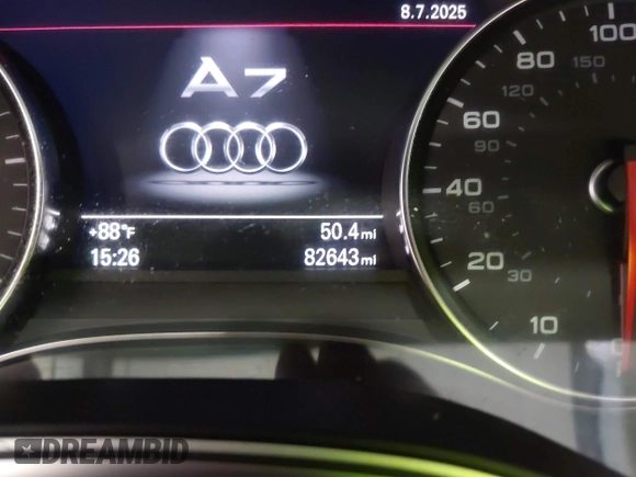 2012 Audi A7 Prestige with VIN WAU3GAFC9CN073453, listed as a IAAI auction lot 42698833 with 82,643 mi miles and . Bid and sale history available at DreamBid. Image 15.