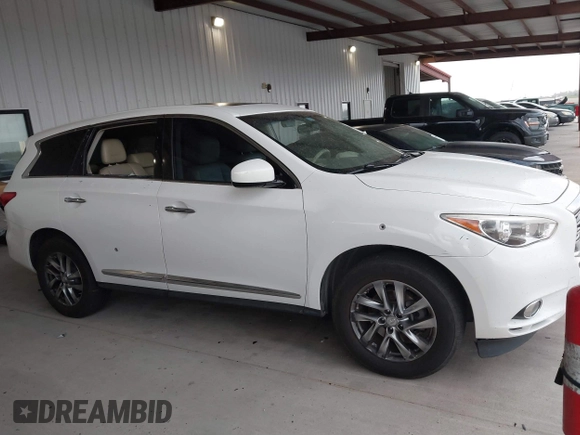 2013 Infiniti JX35 with VIN 5N1AL0MM4DC342673, listed as a IAAI auction lot 41813025 with 125,982 mi miles and . Bid and sale history available at DreamBid. Image 13.