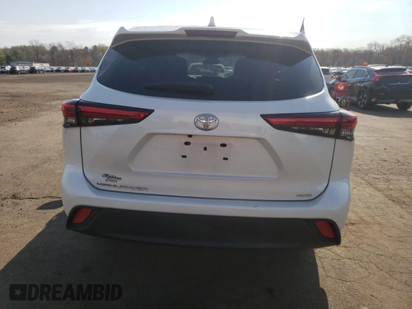 2020 Toyota Highlander L with VIN 5TDCZRBH9LS504672, listed as a Copart auction lot 54147505 with 49,879 mi miles and Salvage title. Bid and sale history available at DreamBid. Image 6.