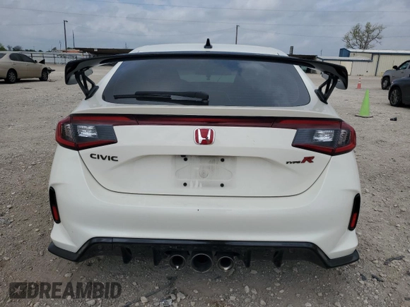 2023 Honda Civic Type R with VIN JHMFL5G46PX000608, listed as a Copart auction lot 50523515 with 19,218 mi miles and Salvage Title. Bid and sale history available at carsss.com. Image 6.