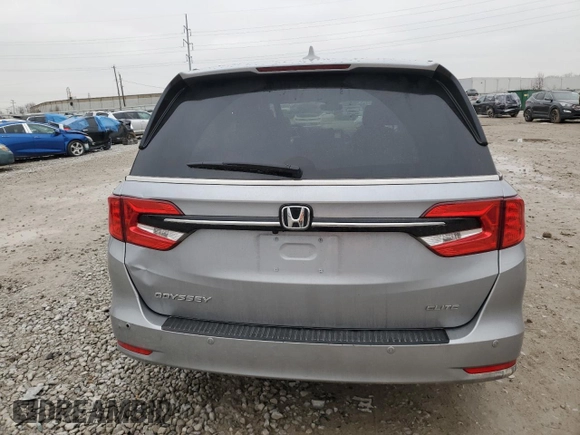 2024 Honda Odyssey Elite with VIN 5FNRL6H99RB036997, listed as a Copart auction lot 85780134 with 6,813 mi miles and Salvage Title. Bid and sale history available at carsss.com. Image 6.