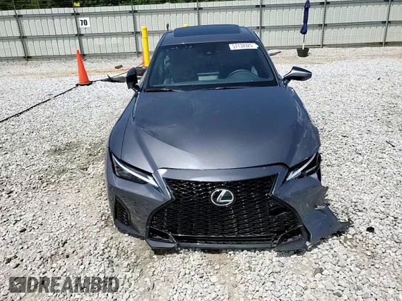 2024 Lexus IS 350 F Sport with VIN JTHBZ1B24R5082333, listed as a Copart auction lot 57138925 with 2,477 mi miles and Salvage title. Bid and sale history available at DreamBid. Image 14.