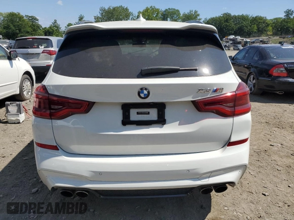 2020 BMW X3 M Competition with VIN 5YMTS0C04L9B75915, listed as a Copart auction lot 68585394 with 0 mi miles and Salvage Title. Bid and sale history available at carsss.com. Image 6.