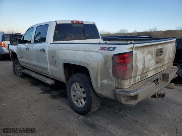 2015 Chevrolet Silverado 3500HD LTZ with VIN 1GC4K0E80FF652021, listed as a Copart auction lot 46322705 with 111,745 mi miles and Salvage Title. Bid and sale history available at carsss.com. Image 2.