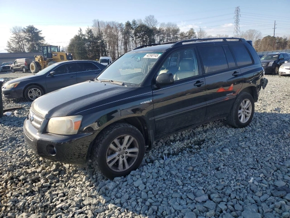 2007 Toyota Highlander Hybrid w/3rd Row with VIN JTEEW21A770049080, listed as a Copart auction lot 42348145 with 260,811 mi miles and Salvage Title. Bid and sale history available at carsss.com. Image 1.