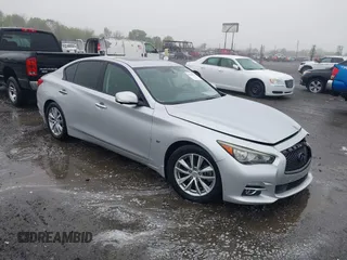 2014 Infiniti Q50 Premium with VIN JN1BV7AP3EM674645, listed as a IAAI auction lot 41941054 with 77,270 mi miles. Bid and sale history available at carsss.com. Image 1.
