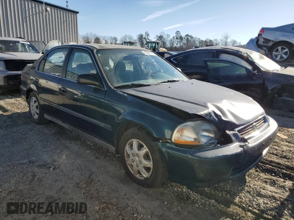 1997 Honda Civic LX with VIN 1HGEJ6676VL022053, listed as a Copart auction lot 46361975 with 270,018 mi miles and Salvage Title. Bid and sale history available at carsss.com. Image 4.