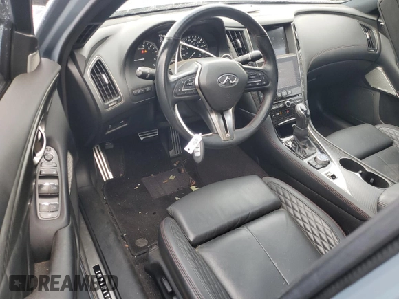 2021 Infiniti Q50 Red Sport 400 with VIN JN1FV7DP5MM850476, listed as a Copart auction lot 42604755 with 20,975 mi miles and Salvage Title. Bid and sale history available at DreamBid. Image 8.