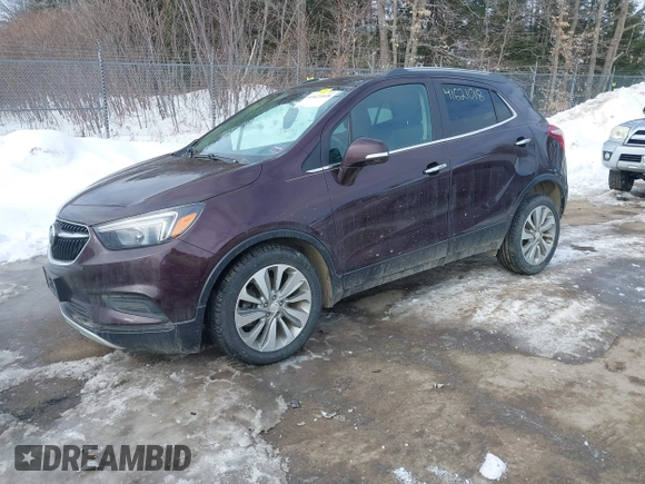 2017 Buick Encore Preferred with VIN KL4CJESBXHB086398, listed as a IAAI auction lot 41621018 with 93,206 mi miles and . Bid and sale history available at carsss.com. Image 2.