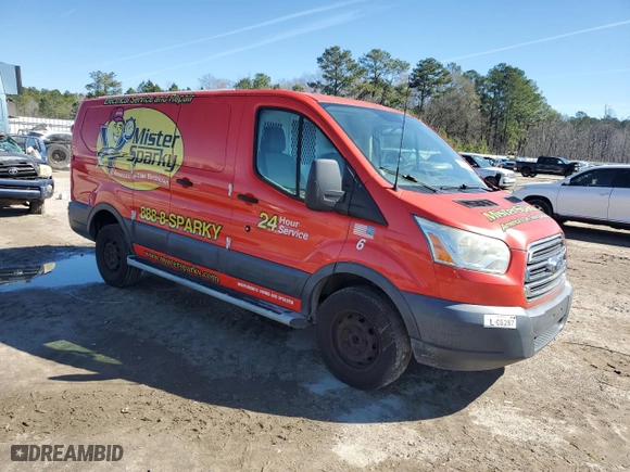2015 Ford Transit Cargo Van with VIN 1FTNR1ZM2FKA34218, listed as a Copart auction lot 44546495 with 118,191 mi miles and Salvage Title. Bid and sale history available at carsss.com. Image 4.