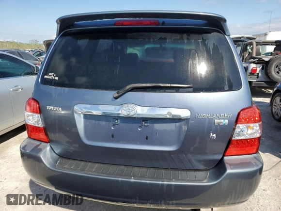 2007 Toyota Highlander Hybrid with VIN JTEGW21A370019809, listed as a Copart auction lot 75115174 with 153,033 mi miles and Non Repairable. Bid and sale history available at carsss.com. Image 6.