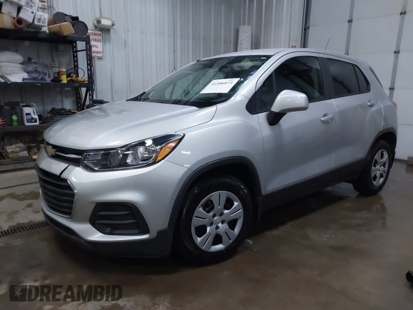 2019 Chevrolet Trax LS with VIN 3GNCJKSB5KL180268, listed as a IAAI auction lot 41506873 with 63,993 mi miles. Bid and sale history available at carsss.com. Image 2.