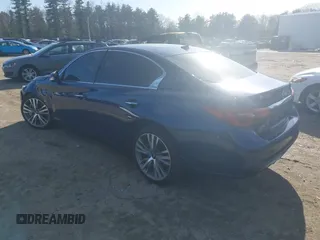 2020 Infiniti Q50 Luxe with VIN JN1EV7AR8LM250180, listed as a IAAI auction lot 41836636 with 53,627 mi miles and . Bid and sale history available at DreamBid. Image 3.