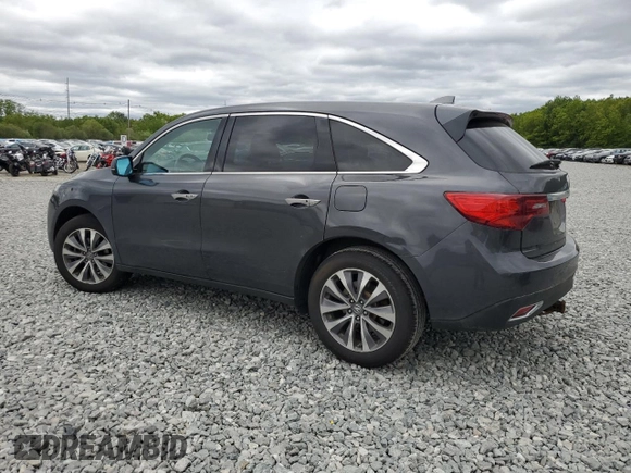 2014 Acura MDX Technology with VIN 5FRYD4H43EB004234, listed as a Copart auction lot 57724425 with 213,956 mi miles and Clean title. Bid and sale history available at DreamBid. Image 2.
