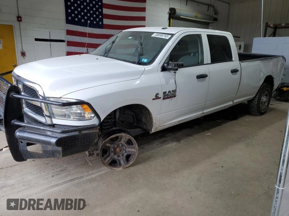 2018 Ram 2500 Tradesman with VIN 3C6UR5HL7JG172923, listed as a Copart auction lot 58698765 with 148,531 mi miles and Salvage title. Bid and sale history available at DreamBid. Image 1.