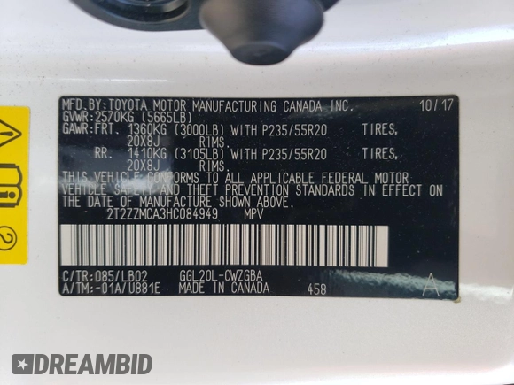 2017 Lexus RX with VIN 2T2ZZMCA3HC084949, listed as a Copart auction lot 47923685 with 106,568 mi miles and Salvage Title. Bid and sale history available at carsss.com. Image 13.