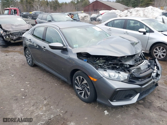 2018 Honda Civic Hatchback LX with VIN SHHFK7H23JU428696, listed as a IAAI auction lot 41742798 with NaN miles. Bid and sale history available at carsss.com. Image 1.