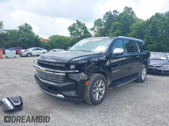 2023 Chevrolet Suburban Premier with VIN 1GNSKFKDXPR385697, listed as a IAAI auction lot 42601771 with 75,487 mi miles and . Bid and sale history available at DreamBid. Image 19.