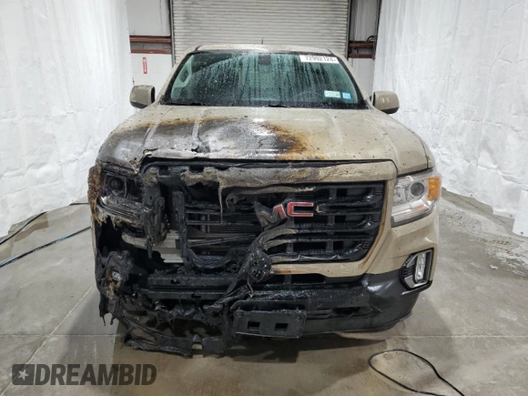 2022 GMC Canyon 4WD Elevation with VIN 1GTG6CEN5N1146382, listed as a Copart auction lot 72992124 with 15,197 mi miles and Salvage Title. Bid and sale history available at carsss.com. Image 5.