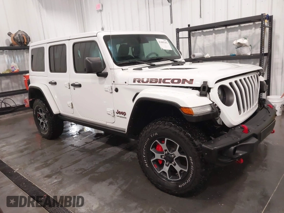 2022 Jeep Wrangler Unlimited Rubicon z VIN 1C4HJXFG7NW106446, wystawiony jako IAAI lot #41405202 z przebiegiem 39 755 mil mil oraz . Historia ofert i sprzedaży dostępna na DreamBid. Obrazek 1.