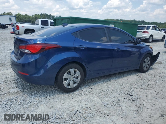 2016 Hyundai Elantra SE with VIN 5NPDH4AE1GH748247, listed as a Copart auction lot 62893425 with 90,898 mi miles and Salvage title. Bid and sale history available at DreamBid. Image 3.