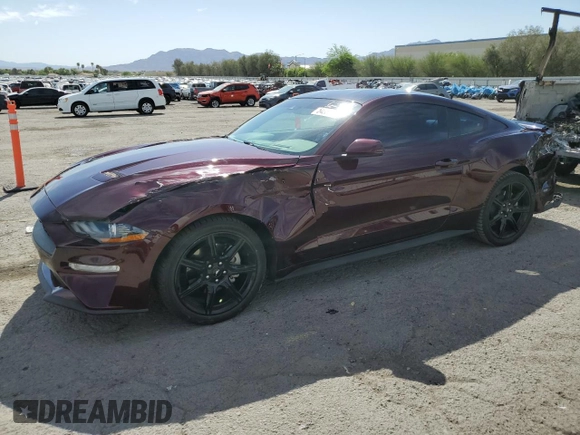 2018 Ford Mustang EcoBoost z VIN 1FA6P8TH0J5159939, wystawiony jako Copart lot #54256575 z przebiegiem 69 124 mil mil oraz Szkoda całkowita • Salvage title. Historia ofert i sprzedaży dostępna na DreamBid. Obrazek 1.