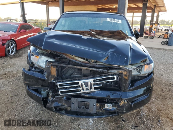 2008 Honda Ridgeline RTS with VIN 2HJYK16498H531231, listed as a Copart auction lot 75092454 with 121,248 mi miles and Salvage Title. Bid and sale history available at carsss.com. Image 5.