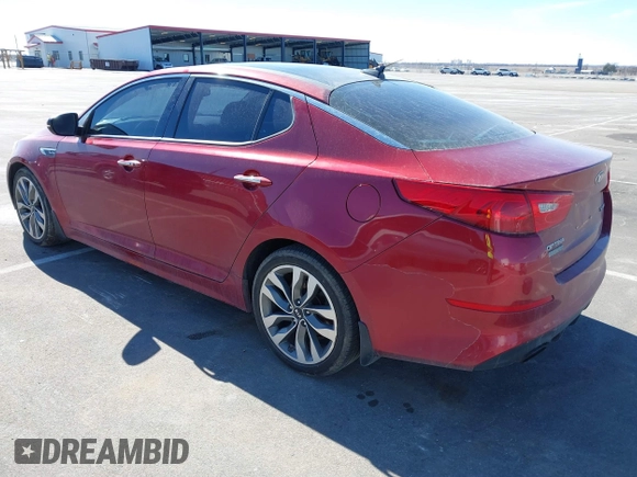 2015 Kia Optima SX Turbo with VIN 5XXGR4A64FG396164, listed as a IAAI auction lot 41682721 with 143,420 mi miles. Bid and sale history available at carsss.com. Image 3.