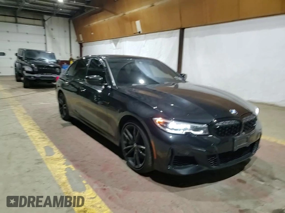 2021 BMW 3 Series M340i xDrive with VIN 3MW5U9J00M8B50888, listed as a Copart auction lot 83747584 with 35,951 mi miles and Salvage Title. Bid and sale history available at carsss.com. Image 13.