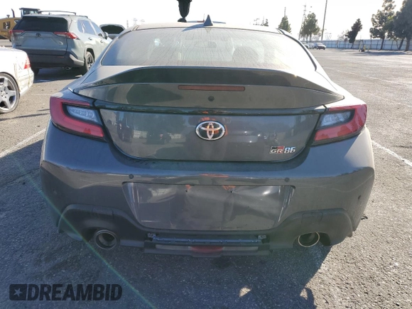 2023 Toyota GR86 Premium with VIN JF1ZNBF18P8765155, listed as a Copart auction lot 41877935 with 6,971 mi miles and Salvage Title. Bid and sale history available at carsss.com. Image 6.