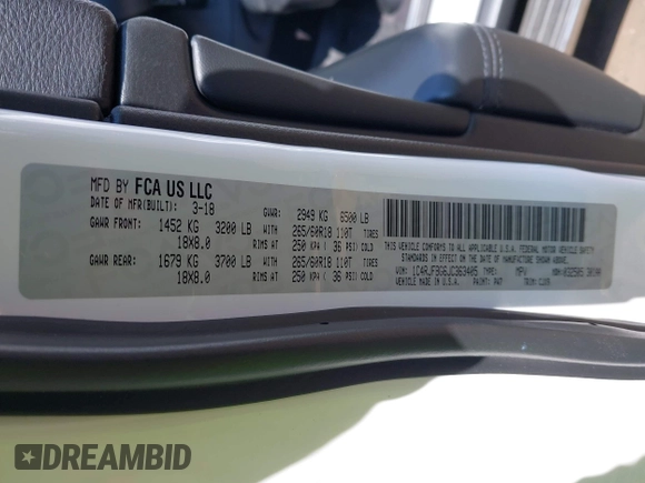 2018 Jeep Grand Cherokee Limited with VIN 1C4RJFBG6JC363405, listed as a IAAI auction lot 42101110 with 117,219 mi miles and . Bid and sale history available at DreamBid. Image 9.