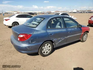 2002 Kia Rio with VIN KNADC123626154568, listed as a Copart auction lot 47394254 with 0 mi miles and Salvage Title. Bid and sale history available at carsss.com. Image 3.