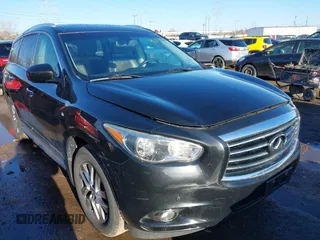 2014 Infiniti QX60 with VIN 5N1AL0MM1EC530830, listed as a IAAI auction lot 41872437 with 152,529 mi miles. Bid and sale history available at carsss.com. Image 1.