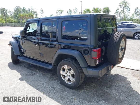 2020 Jeep Wrangler Unlimited Sport S z VIN 1C4HJXDN1LW223664, wystawiony jako IAAI lot #41886832 z przebiegiem 77 019 mil mil oraz . Historia ofert i sprzedaży dostępna na DreamBid. Obrazek 3.